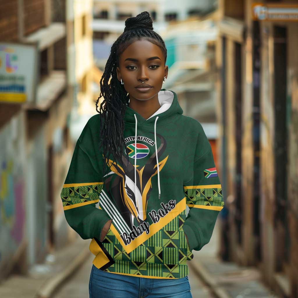 Custom Rugby South Africa Hoodie Baby Boks Go Champions