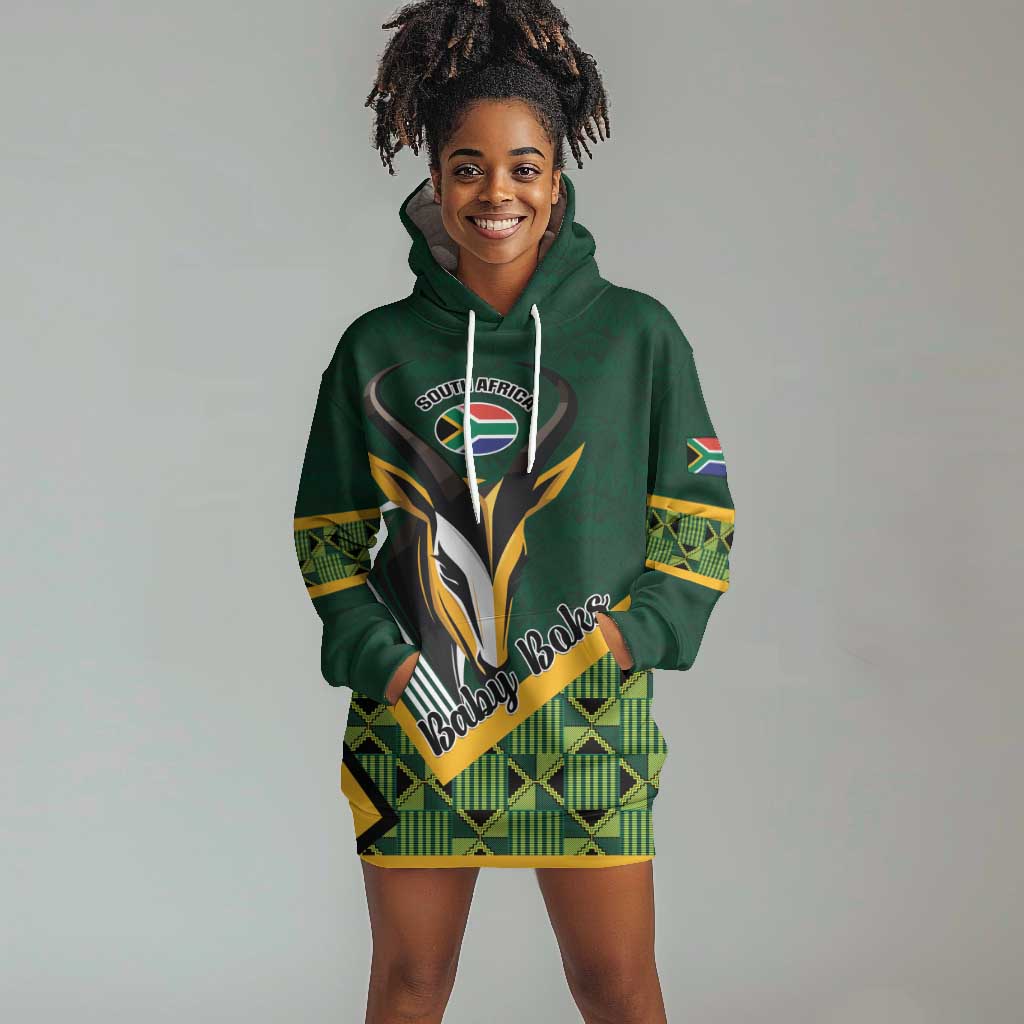 Custom Rugby South Africa Hoodie Dress Baby Boks Go Champions