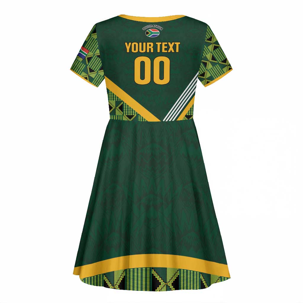 Custom Rugby South Africa Kid Short Sleeve Dress Baby Boks Go Champions
