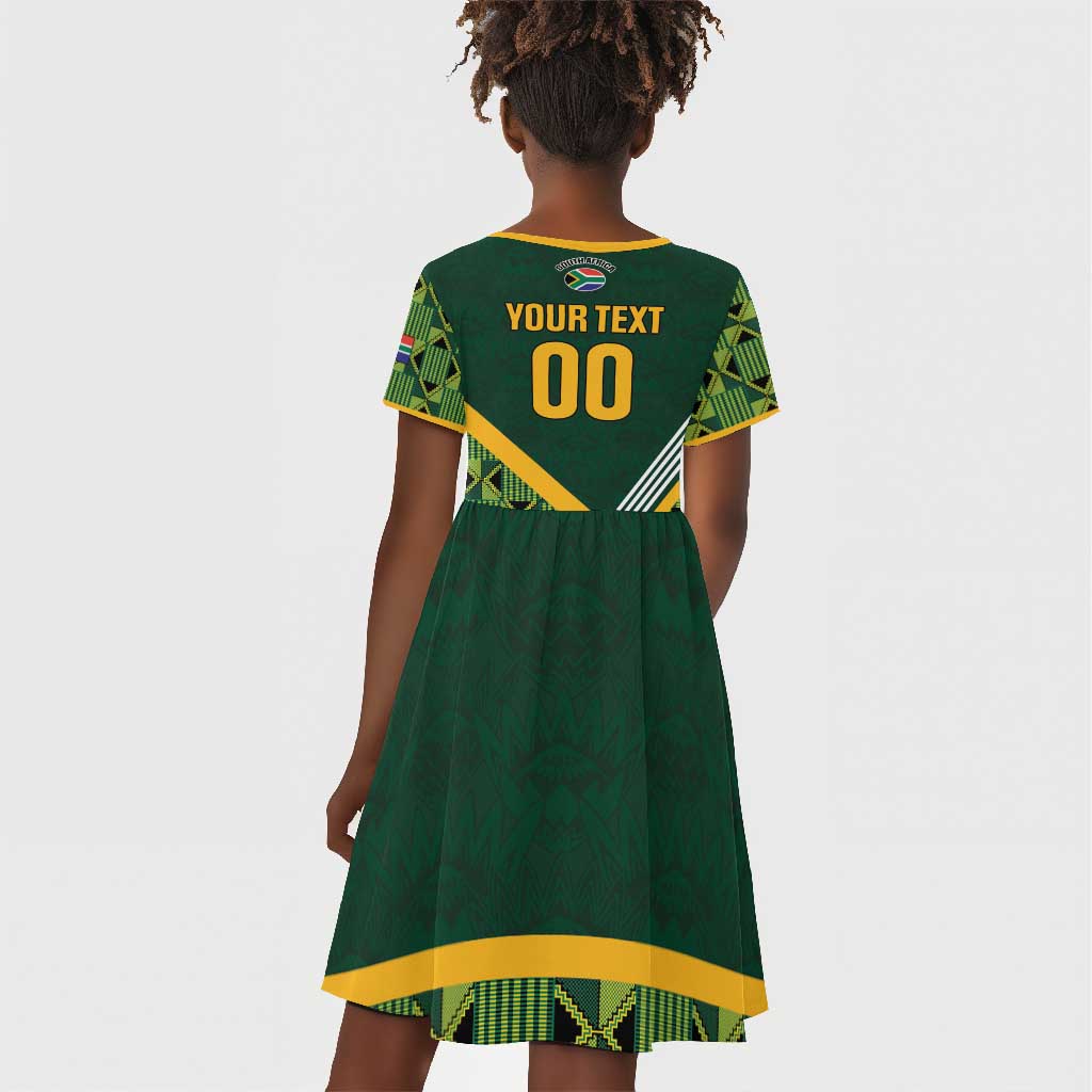 Custom Rugby South Africa Kid Short Sleeve Dress Baby Boks Go Champions