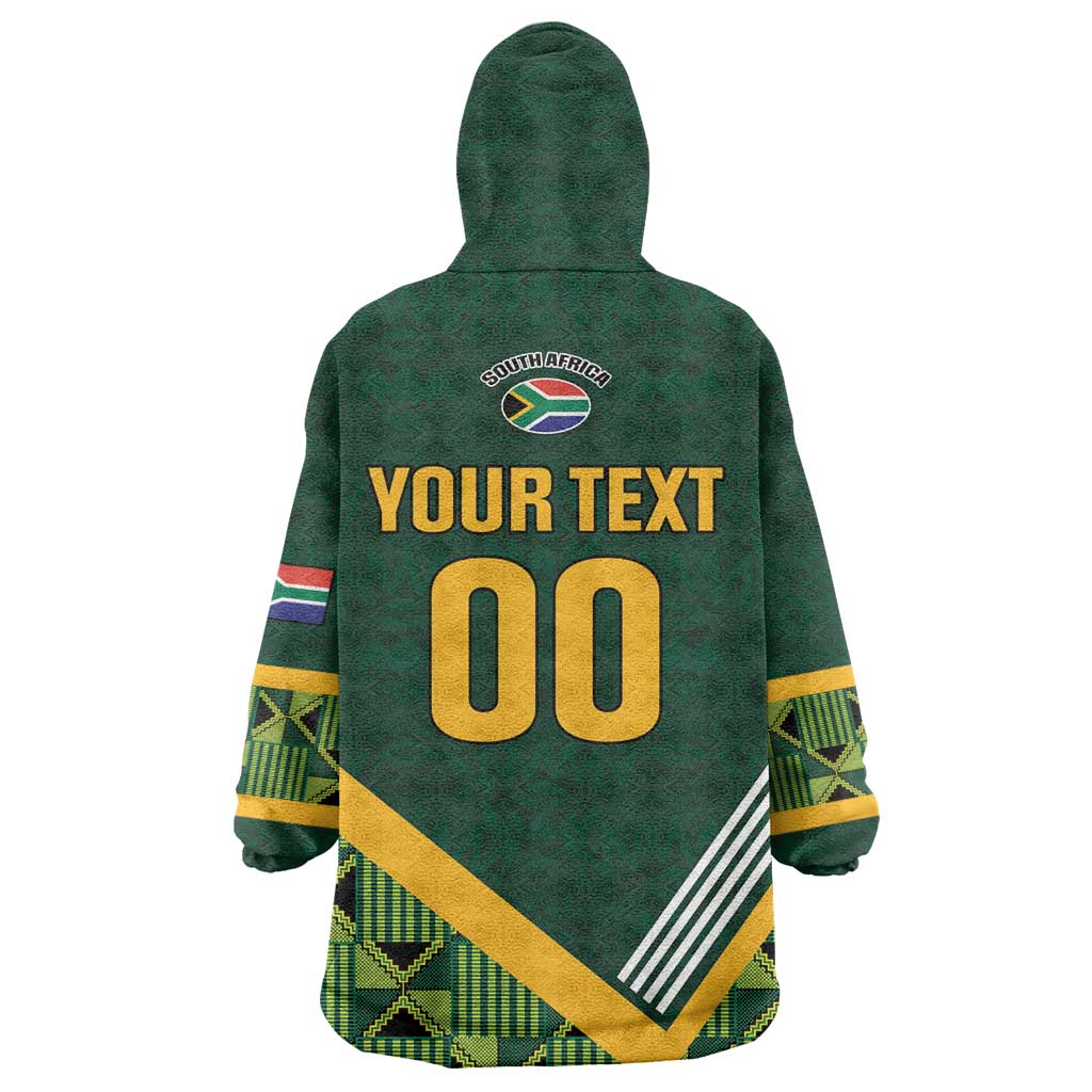 Custom Rugby South Africa Kid Wearable Blanket Hoodie Baby Boks Go Champions