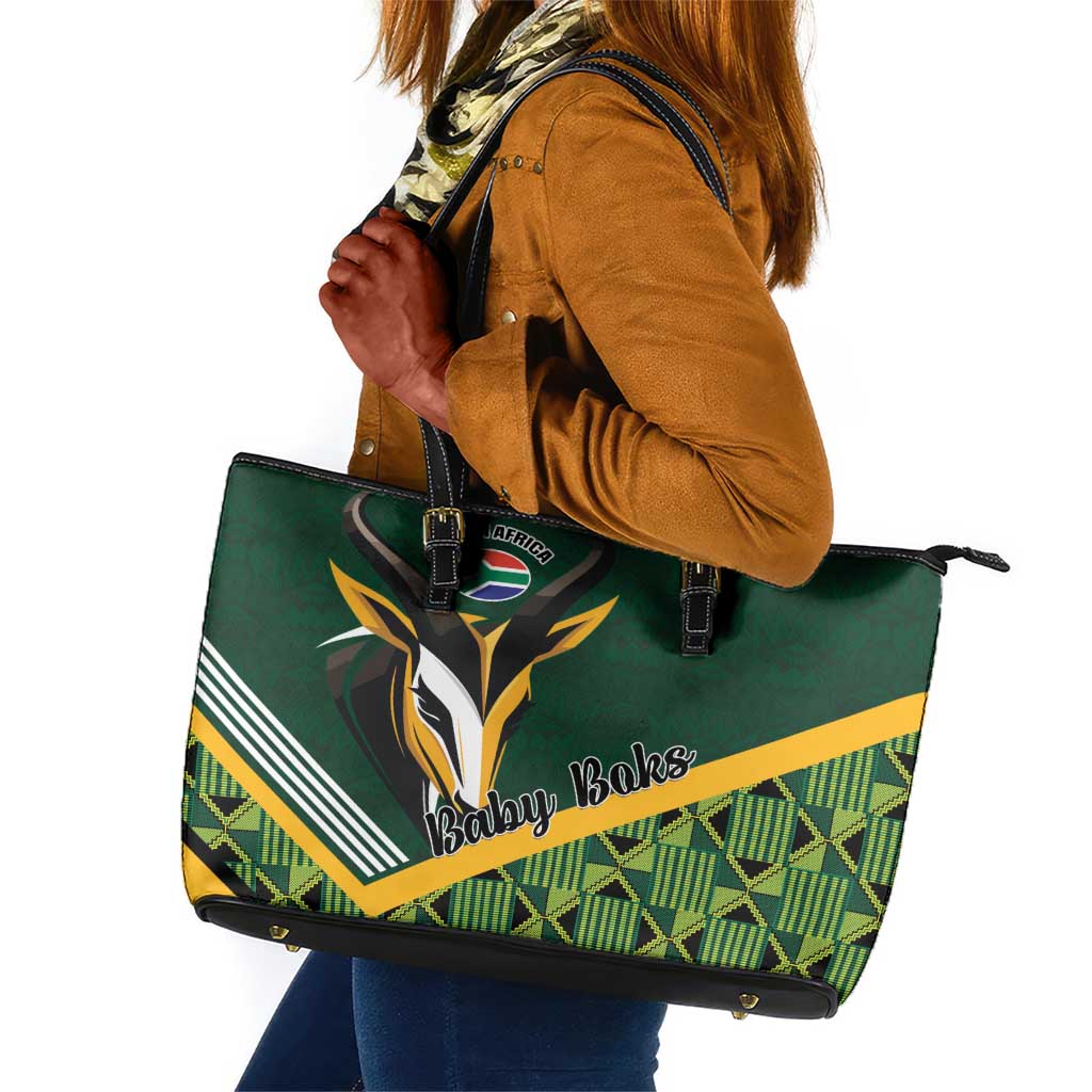 Rugby South Africa Leather Tote Bag Baby Boks Go Champions