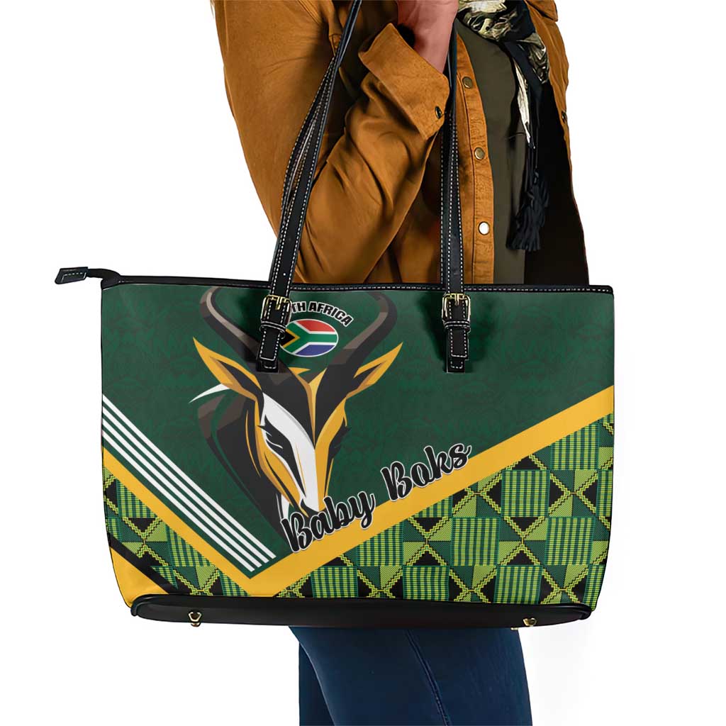 Rugby South Africa Leather Tote Bag Baby Boks Go Champions