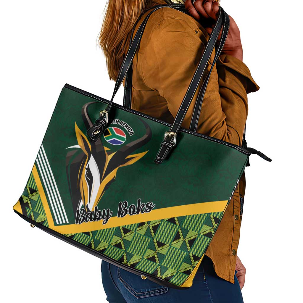 Rugby South Africa Leather Tote Bag Baby Boks Go Champions