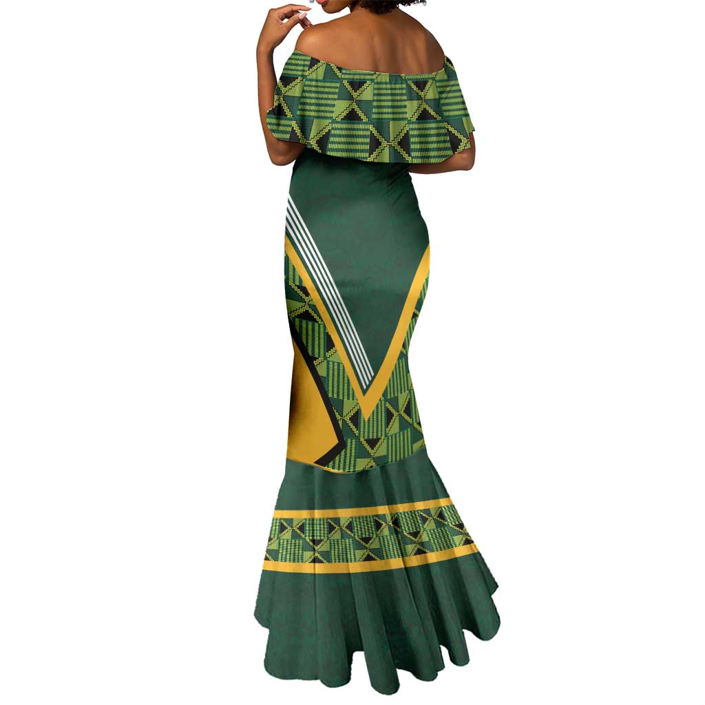 Custom Rugby South Africa Mermaid Dress Baby Boks Go Champions