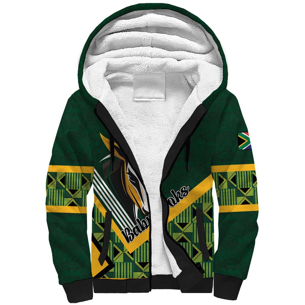 Custom Rugby South Africa Sherpa Hoodie Baby Boks Go Champions