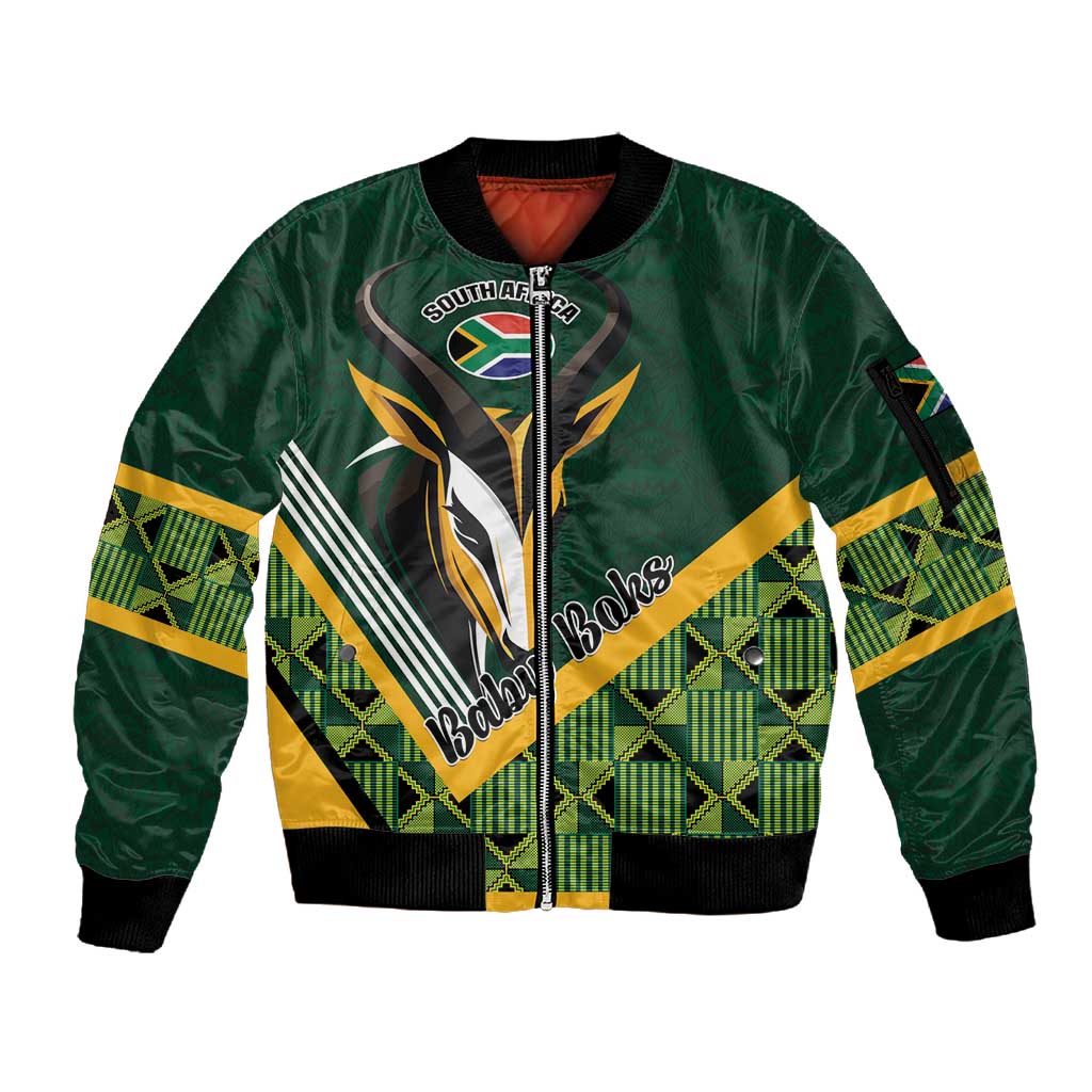 Custom Zimbabwe Rugby Champions of Africa Bomber Jacket The Gold Sables Version LT03