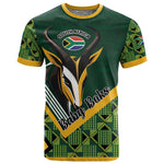 Custom Rugby South Africa T shirt Baby Boks Go Champions