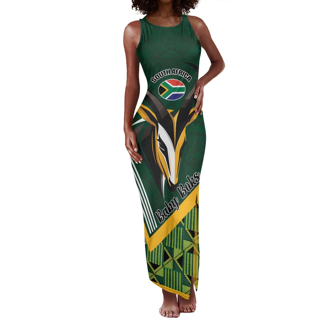 Custom Rugby South Africa Tank Maxi Dress Baby Boks Go Champions