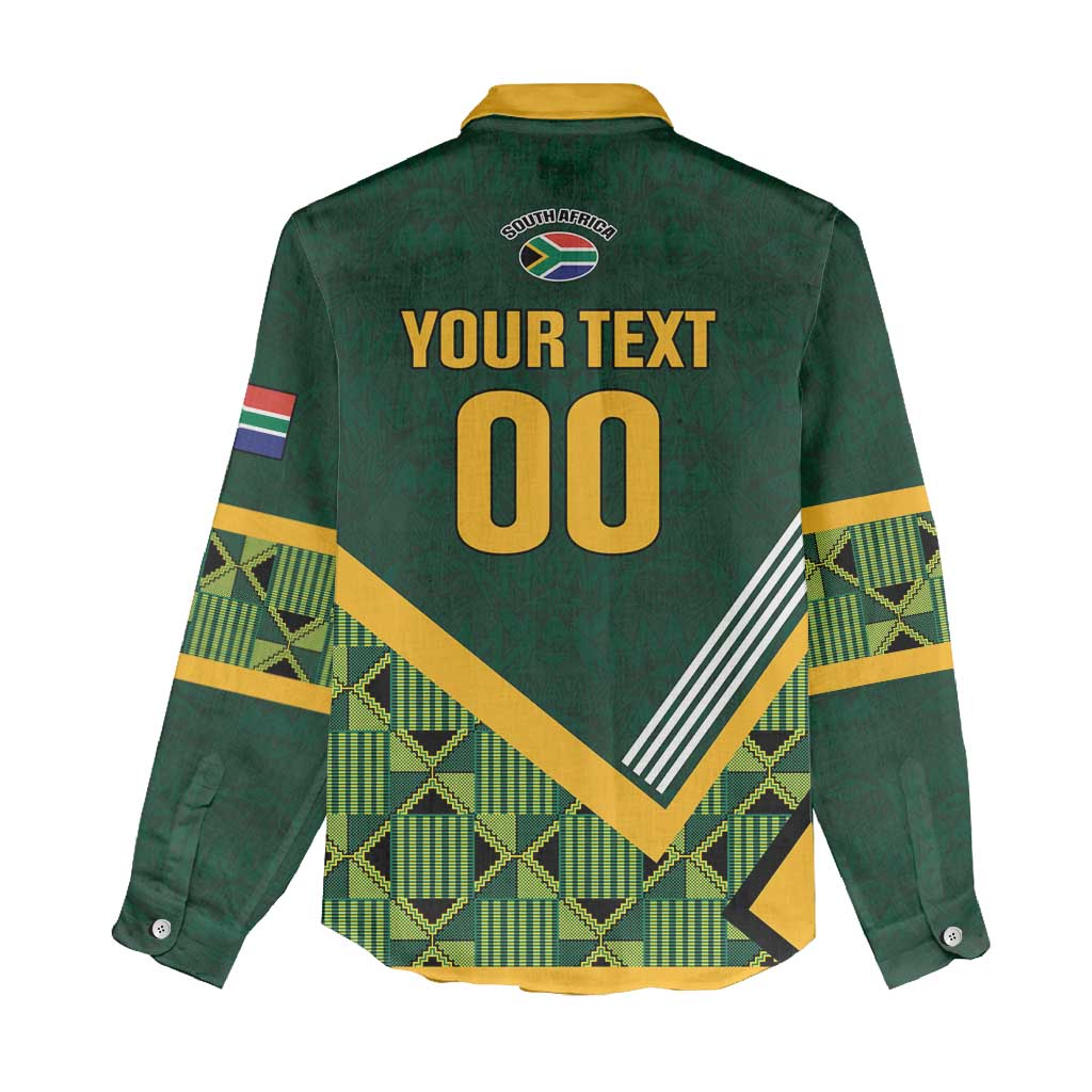 Custom Rugby South Africa Women Casual Shirt Baby Boks Go Champions