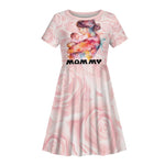 Happy Mother Day Kid Short Sleeve Dress Mommy Est 2024