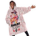 Happy Mother Day KId Wearable Blanket Hoodie Mommy Est 2024