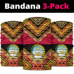 Angola Independence Day Neck Gaiter Coat of Arms and Samakaka Pattern LT01