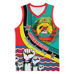 Personalized Mozambique Independence Day Basketball Jersey - June 25, Mozambiki Emblem - African Pride