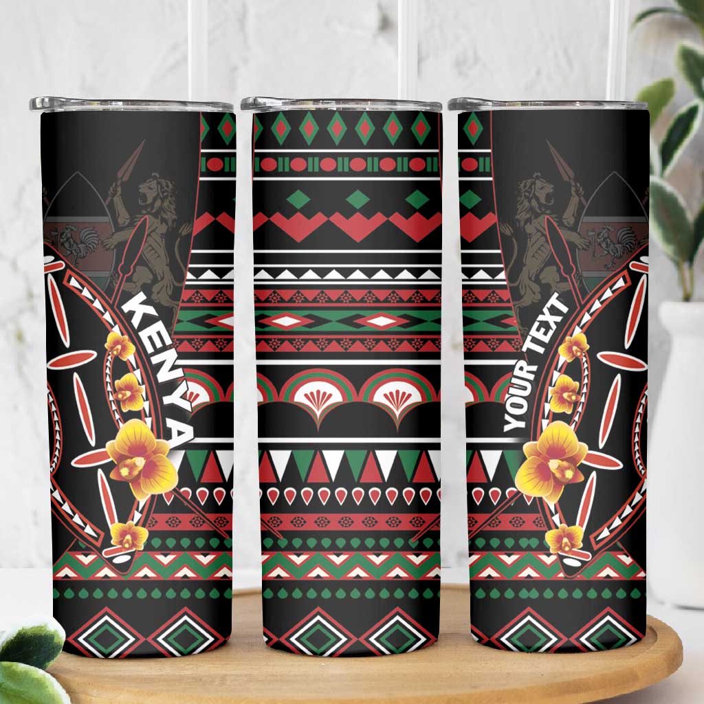 Personalized Kenya Skinny Tumbler Jamhuri Day, Kenya Shield