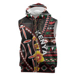Personalized Kenya Sleeveless Zip Hoodie Jamhuri Day, Kenya Shield - African Pride