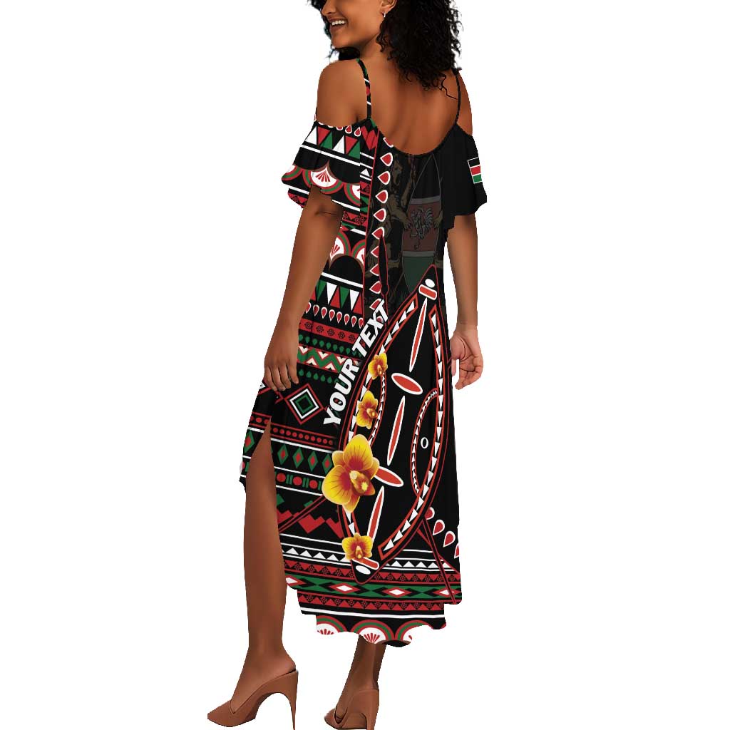 Personalized Kenya Summer Maxi Dress Jamhuri Day, Kenya Shield