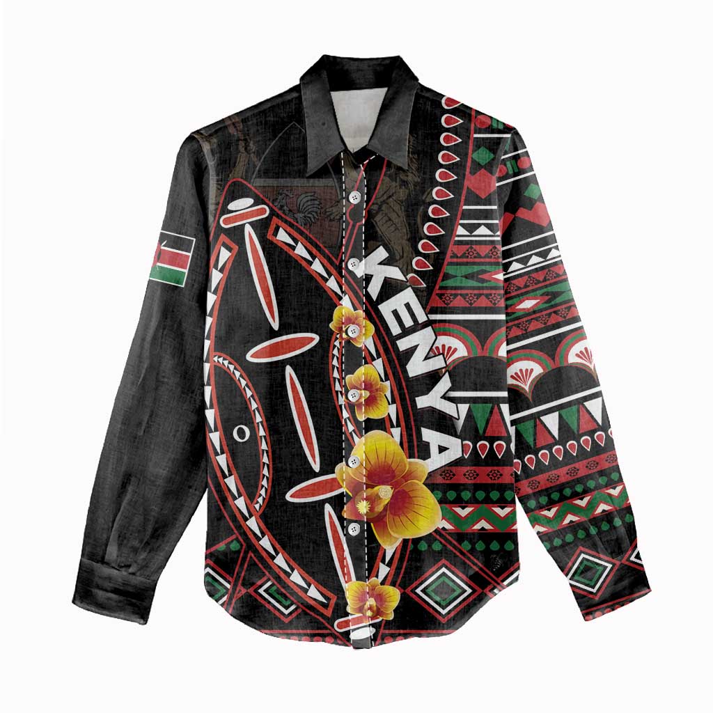 Personalized Kenya Women Casual Shirt Jamhuri Day, Kenya Shield LT01