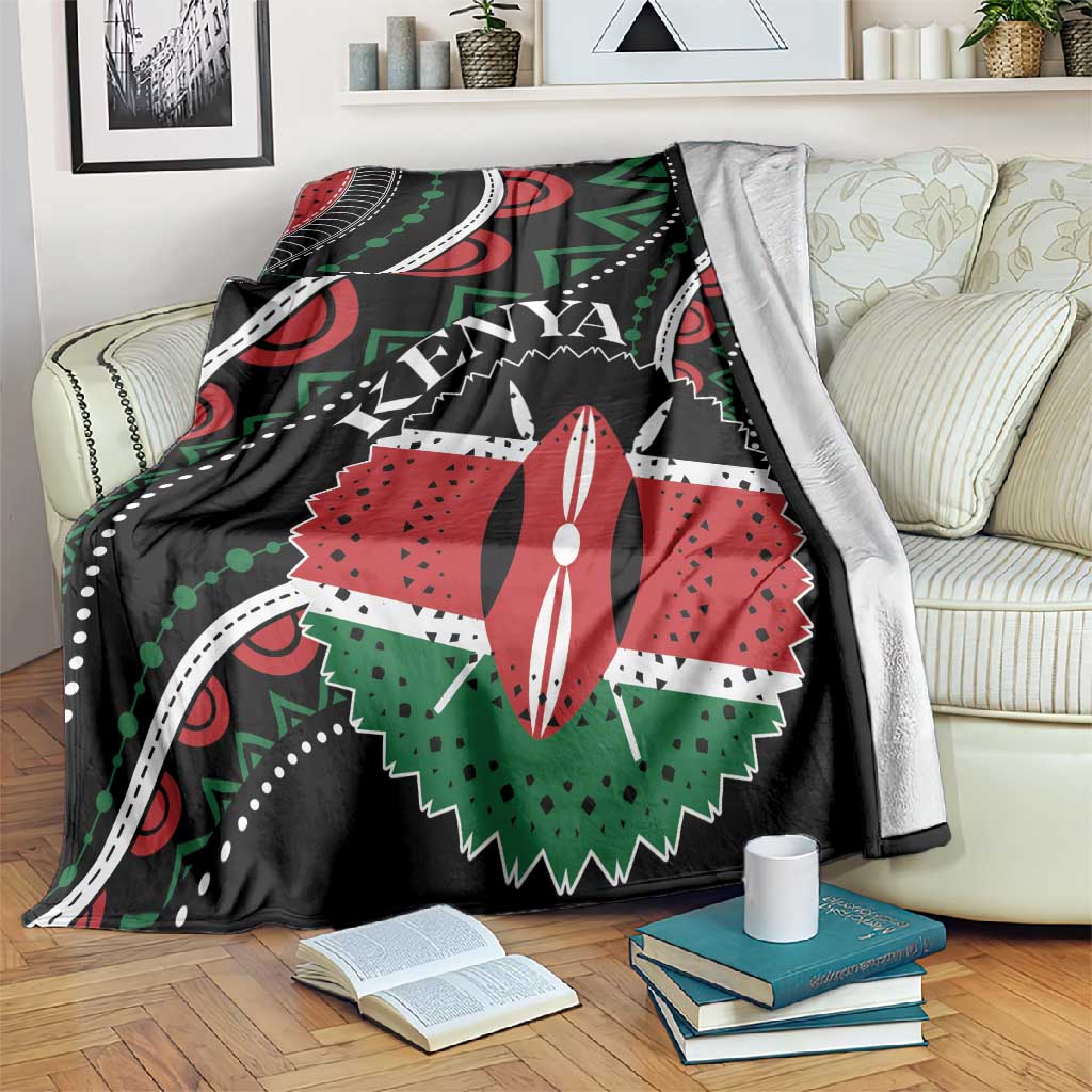 Kenya Blanket Harambee African Pattern - Coat of Arms Design