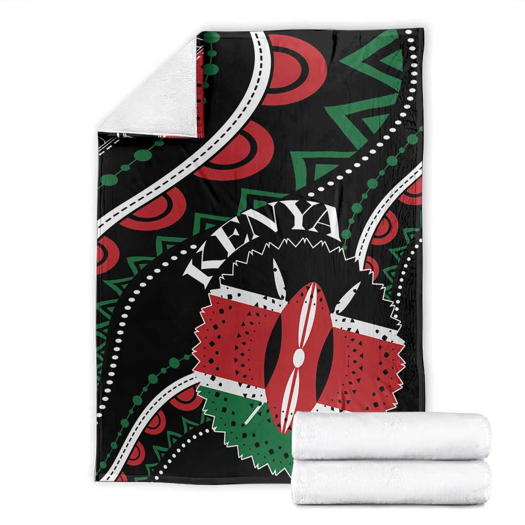 Kenya Blanket Harambee African Pattern - Coat of Arms Design