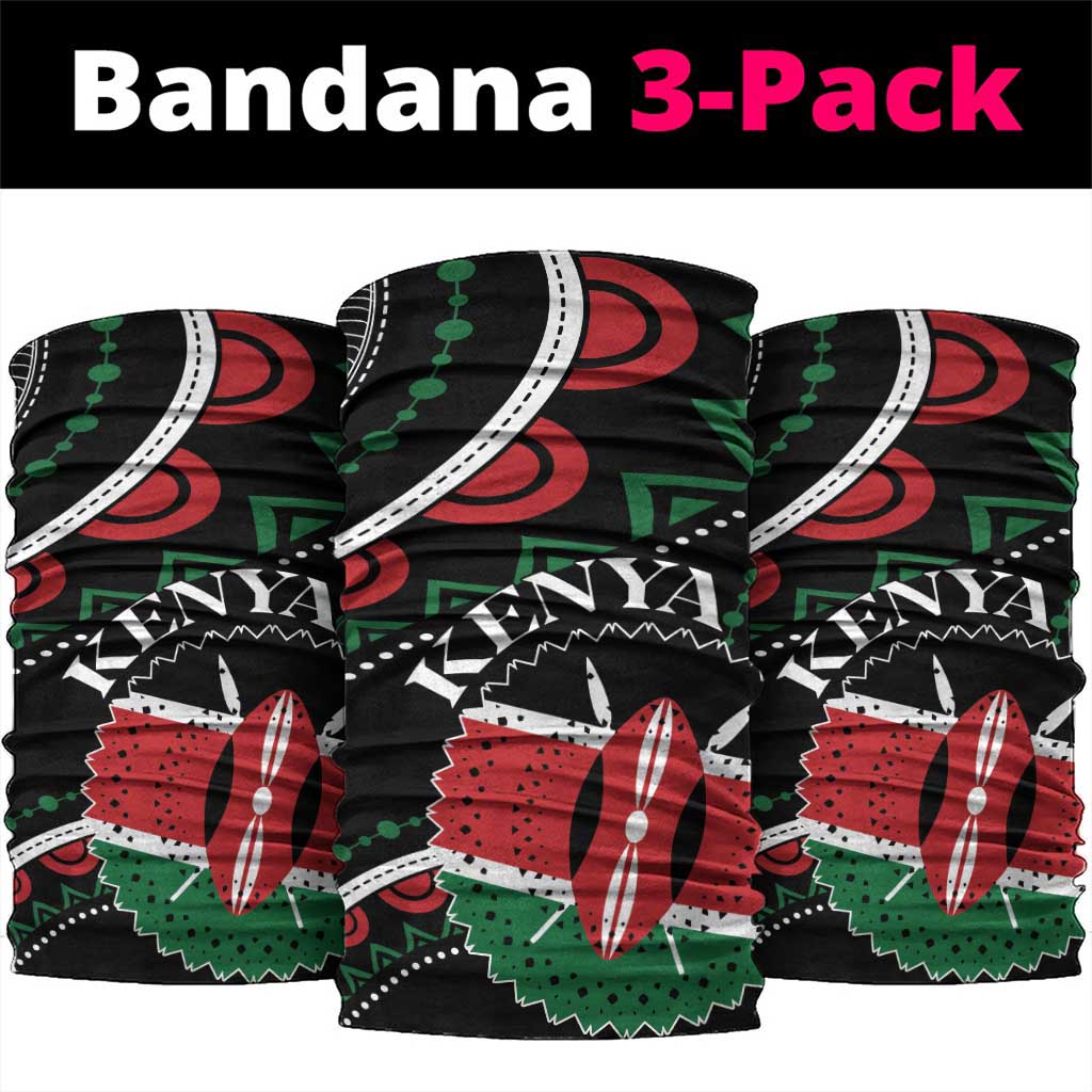 Kenya Neck Gaiter Harambee African Pattern - Coat of Arms Design LT01