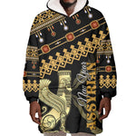 Assyrian New Year Wearable Blanket Hoodie Akitu 6774 Kha B Nissan