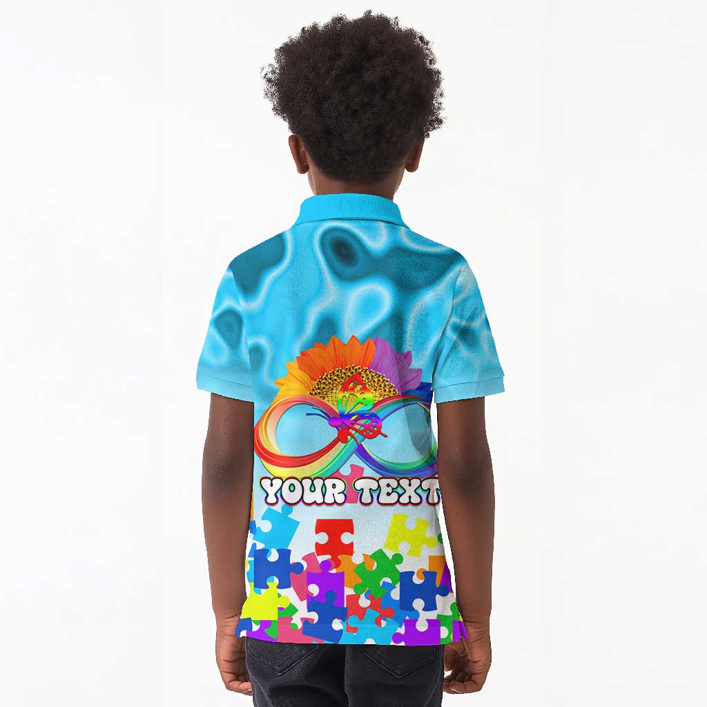 World Autism Awareness Day 2024 Kid Polo Shirt In A World Where You Can Be Anything Be Kind