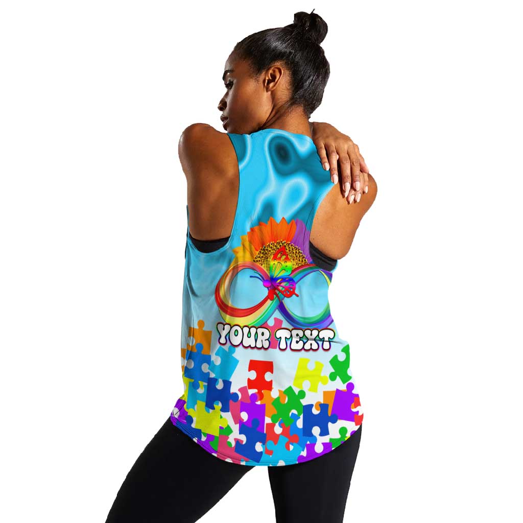 World Autism Awareness Day 2024 Women Racerback Tank In A World Where You Can Be Anything Be Kind