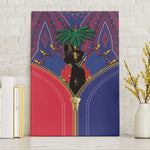Afro Haiti Heritage Month Canvas Wall Art Zipper Stylized