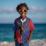 Afro Haiti Heritage Month Kid Hawaiian Shirt Zipper Stylized