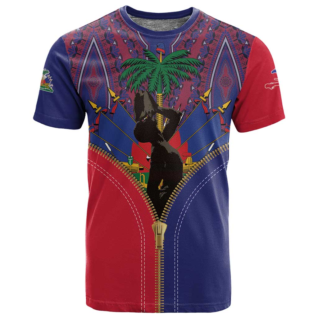 Afro Haiti Heritage Month T shirt Zipper Stylized