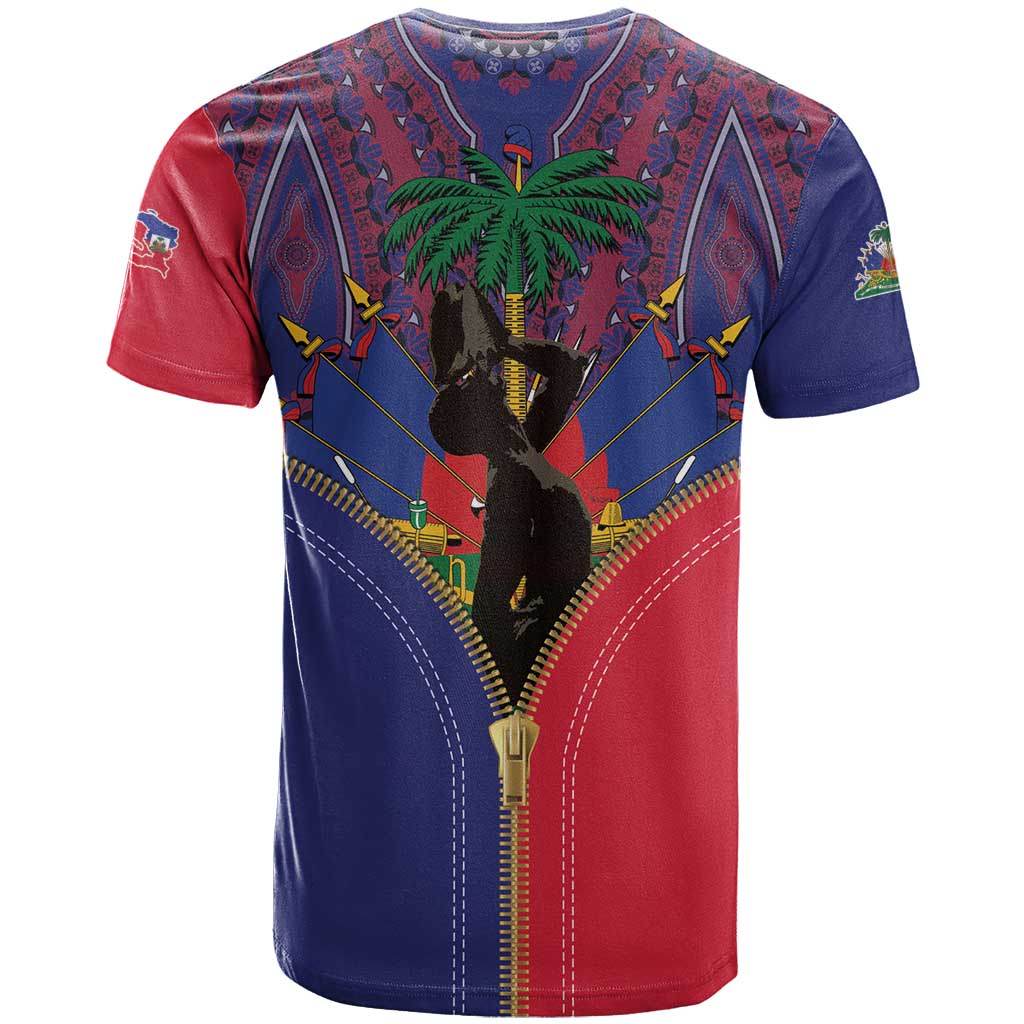 Afro Haiti Heritage Month T shirt Zipper Stylized