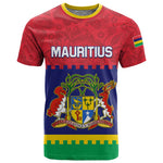 Mauritius Independence Day T shirt with Stella Clavisque Maris Indici and Floral Pattern