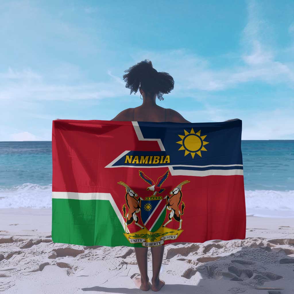 Namibia Independence Day Sarong with Coat of Arms in Unique Style