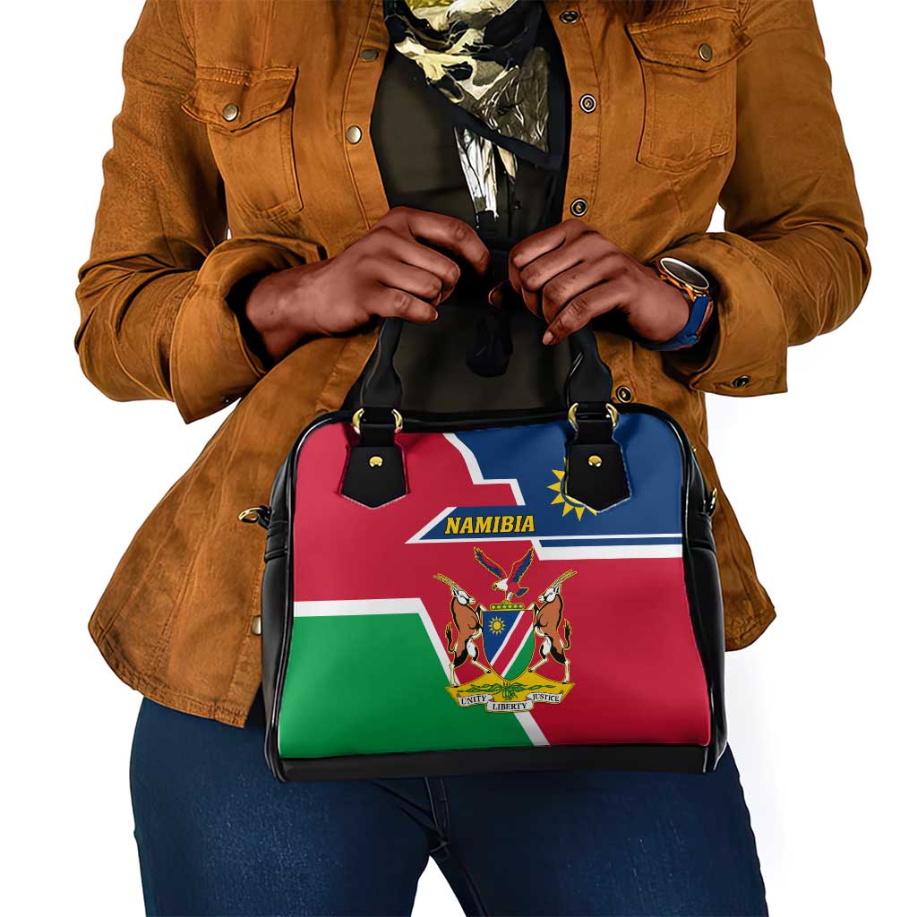 Namibia Independence Day Shoulder Handbag with Coat of Arms in Unique Style