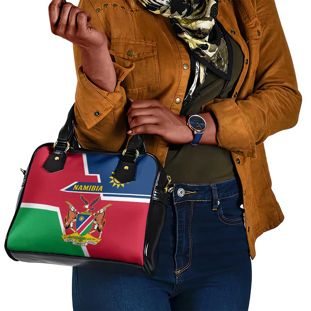 Namibia Independence Day Shoulder Handbag with Coat of Arms in Unique Style