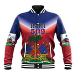 Personalized Afro Haiti 509 Baseball Jacket Repiblik d Ayiti