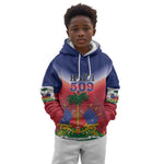 Personalized Afro Haiti 509 Kid Hoodie Repiblik d Ayiti