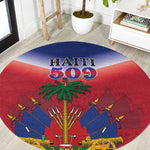 Afro Haiti 509 Round Carpet Repiblik d Ayiti
