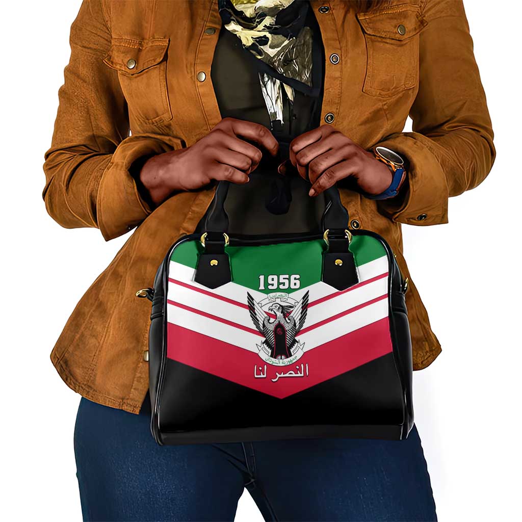 Sudan Independence Day Shoulder Handbag with Sudanese Secretary Bird