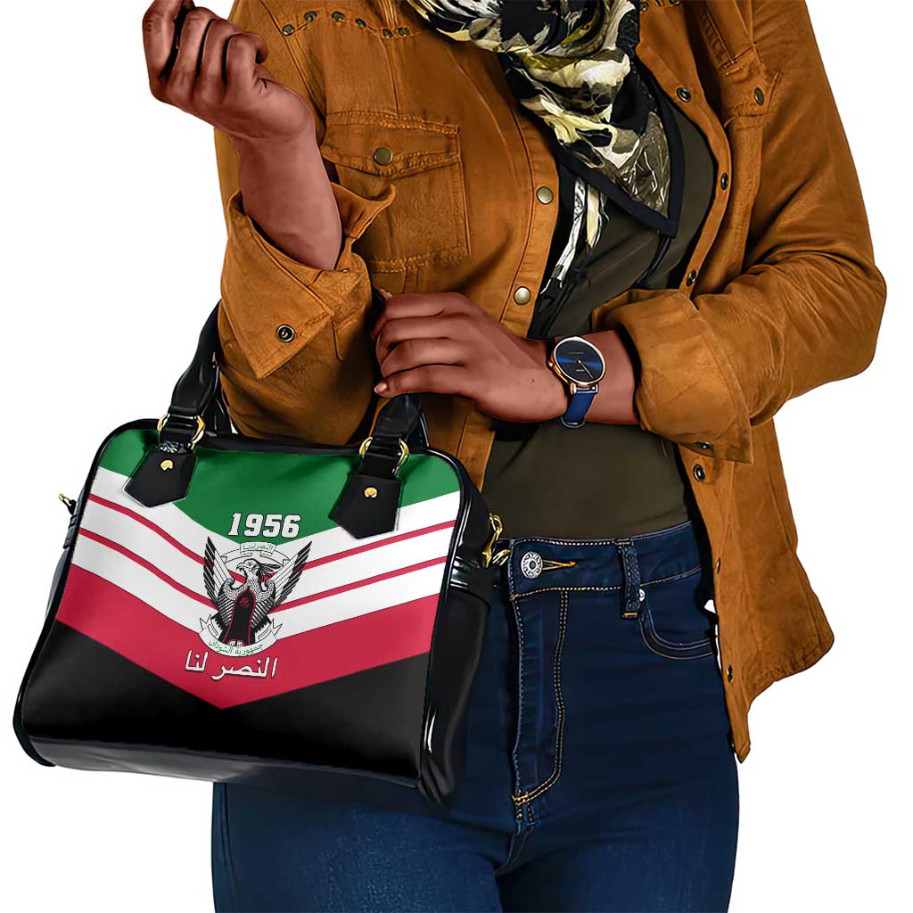 Sudan Independence Day Shoulder Handbag with Sudanese Secretary Bird