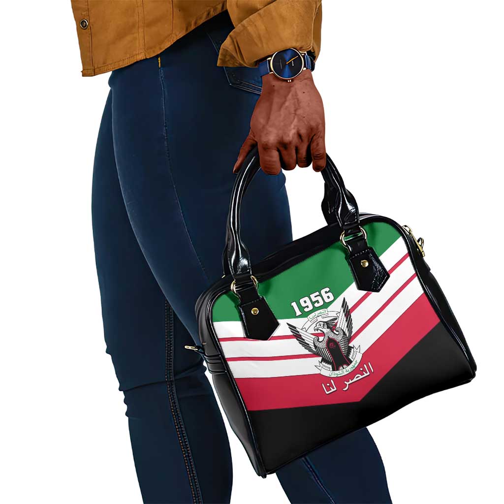 Sudan Independence Day Shoulder Handbag with Sudanese Secretary Bird
