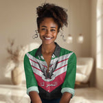 Sudan Independence Day Women Casual Shirt with Sudanese Secretary Bird LT01