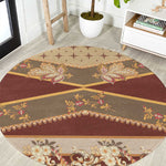 Mughal Empire Motif Unique Round Carpet