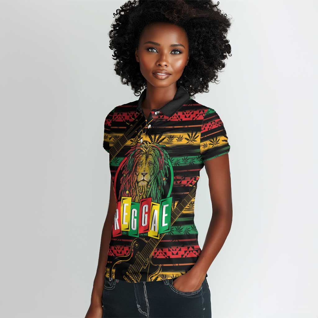International Reggae Day Women Polo Shirt Rastafarian Lion Legend of Reggae