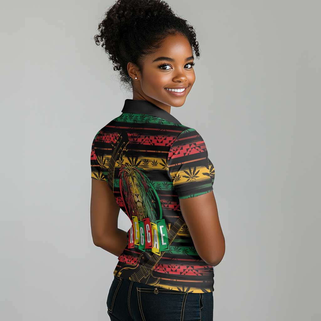 International Reggae Day Women Polo Shirt Rastafarian Lion Legend of Reggae