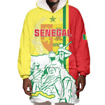 Senegal Independence Day Wearable Blanket Hoodie - Un Peuple, Un But, Une Foi, 64th Anniversary