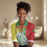 Senegal Independence Day Women Casual Shirt - Un Peuple, Un But, Une Foi, 64th Anniversary LT01