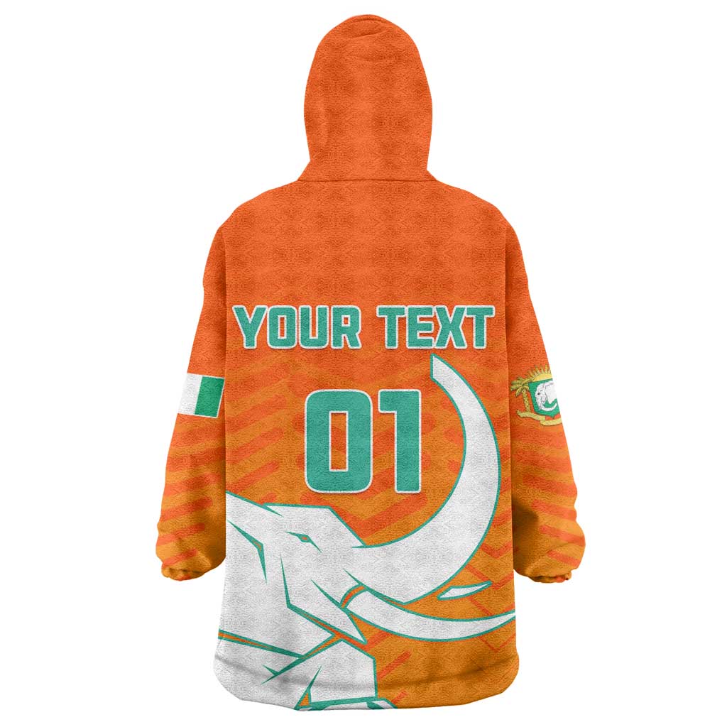 Ivory Coast Football KId Wearable Blanket Hoodie - Go Les Elephants