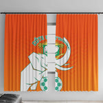 Ivory Coast Football Window Curtain - Go Les Elephants